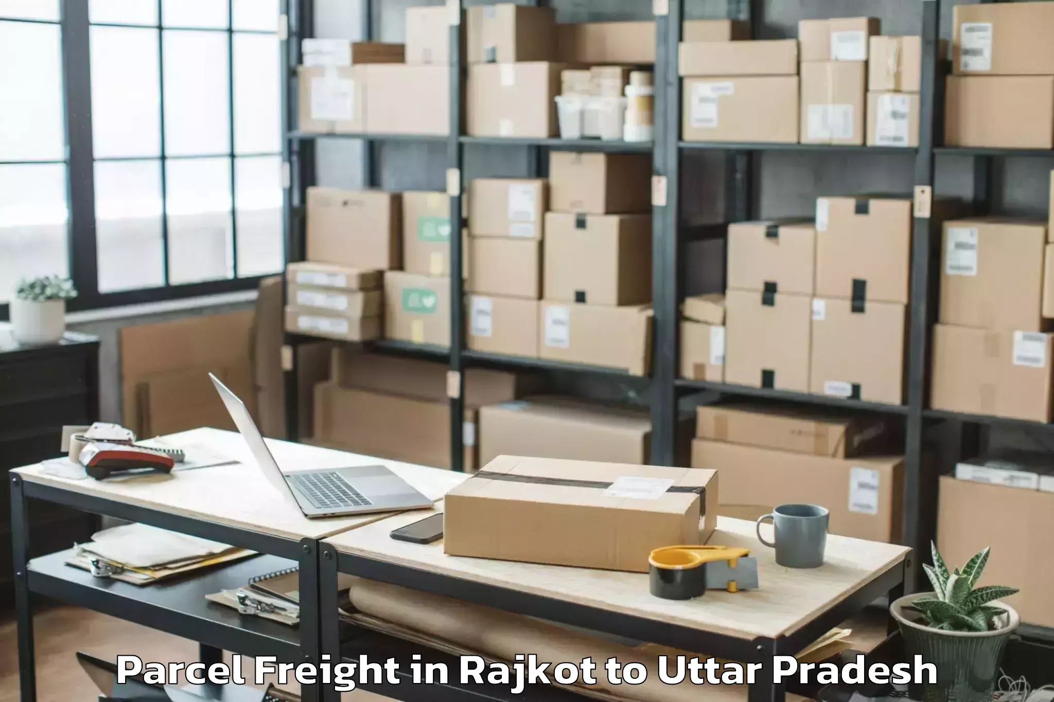 Hassle-Free Rajkot to Shravasti Parcel Freight